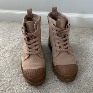 Tan High Top Sneakers